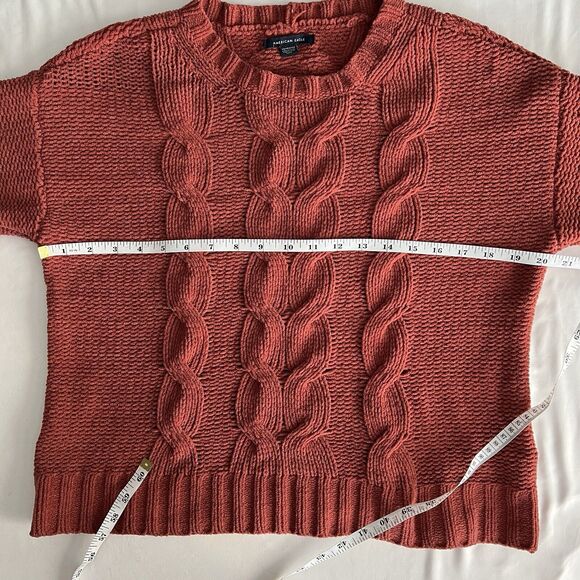 American‎ Eagle Chenille Cabled Sweater Womens XS Chunky Soft Academia Preppy - Picture 6 of 9
